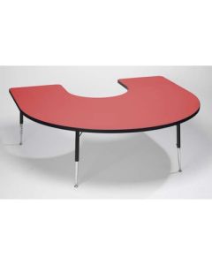 Tuf-Top Horseshoe Table W1675 x D1520mm Red