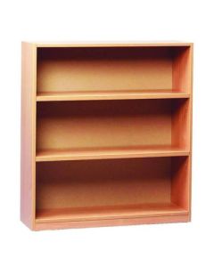Open Bookcase 1 Fixed 2 Adjustable Shelves H1000mm Maple