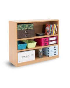 Open Bookcase 2 Adjustable Shelves H750mm Beech