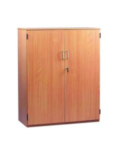 Cupboard 1 Fixed 2 Adjustable Shelves with Lockable Doors H1268mm Beech