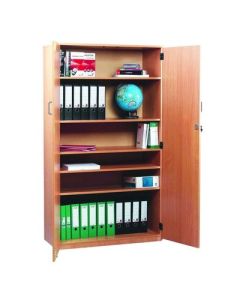 Cupboard 1 Fixed 4 Adjustable Shelves with Doors H1818mm Maple