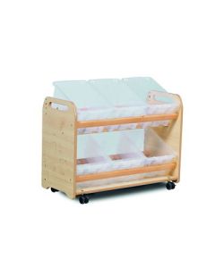 Tilt Tote Storage with 6 Clear Tubs