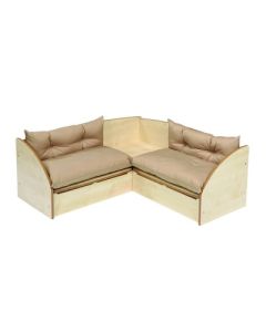 Solway Corner Seating Unit with Tan Cushions