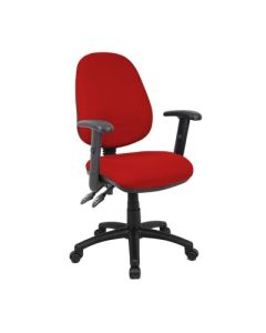 Vantage 2 Lever Chair with Adjustable Arms Burgundy