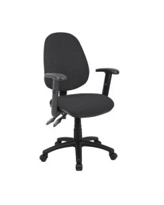 Vantage 2 Lever Chair with Adjustable Arms Charcoal