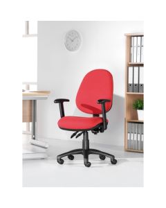 Vantage 2 Lever Chair with Adjustable Arms Red