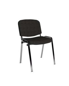 Stackable Meeting Chair Chrome Frame Charcoal