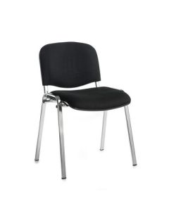 Stackable Meeting Chair Chrome Frame Black