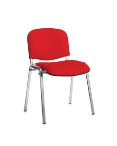Stackable Meeting Chair Chrome Frame Red