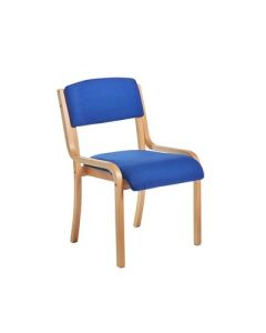 Wood Frame Stack Chair No arms Blue