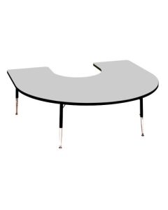 Tuf-Top Height Adjustable Horseshoe Table W1675 x D1520mm Grey