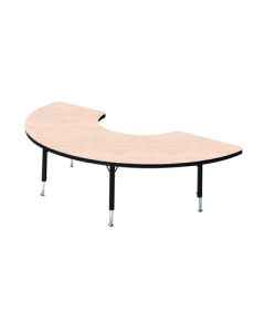 Tuf-Top Height Adjustable Arc Table W1600 x D800mm Maple