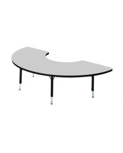 Tuf-Top Height Adjustable Arc Table W1600 x D800mm Grey