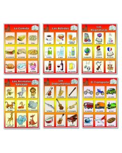 Spanish Vocabulary A3 Poster Set 4