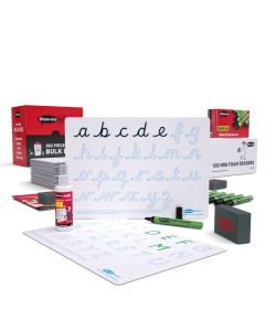 A4 Show-me Cursive Letter Formation Whiteboards Bulk Box 100 Sets