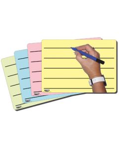 A4 Tinted Whiteboards Assorted Colours Pack of 4