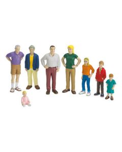 White Family Figures Set of 8