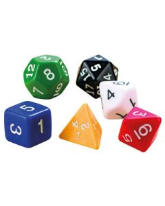 Polyhedral Number Dice Pack of 6