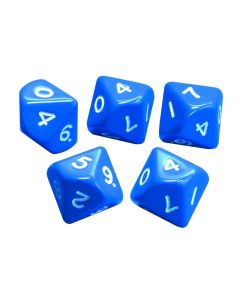 10-Sided Dice Numbered pack of 5
