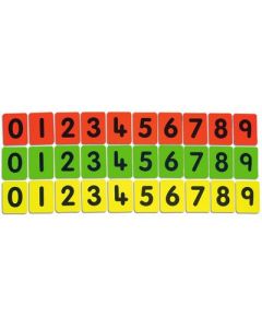 Coloured 0-9 Cards Class Pack of 30 sets