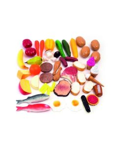 Assorted Play Food Pieces Pack of 48