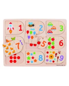 Picture and Number Matching Puzzle