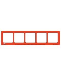 5 Section Red Drywipe Phoneme Frame Pack of 5