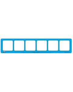 6 Section Blue Drywipe Phoneme Frame Pack of 5