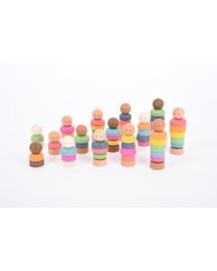 Rainbow Wooden Community People