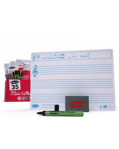 A4 Show-me Music Ruled Whiteboards Classpack 35 Sets