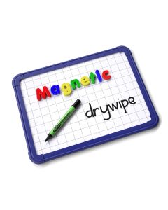 350 x 250mm Show-me Magnetic Framed Whiteboards Gridded/Plain Pack of 6
