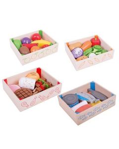 Wooden Food Set of 4 Trays