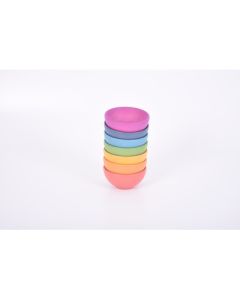 Rainbow Wooden Bowls Pack of 7