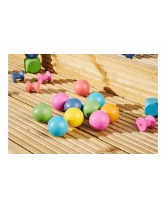 Rainbow Wooden Balls