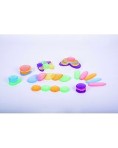 Translucent Junior Rainbow Pebbles Pack of 36