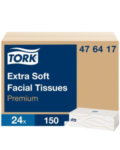 Tork Soft Facial Tissues White 2 Ply Case of 24