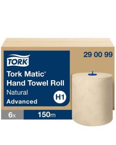 Tork Matic Natural 2 Ply Hand Towels L150m Pack of 6