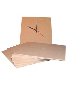 Square MDF Clock Faces Natural