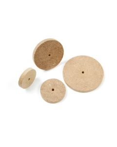 MDF Wheels 50mm Natural Pack 100