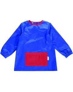 Sleeved Art Smock Royal/Red Age 4-6