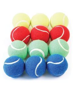 Coloured Tennis Style Ball Mixed Set Of 12