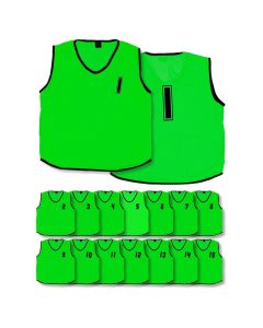 Mesh Numbered 1-15 Training Bibs Green Infants