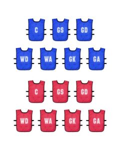 Mesh Netball Training Bibs Red Youths Pack of 7