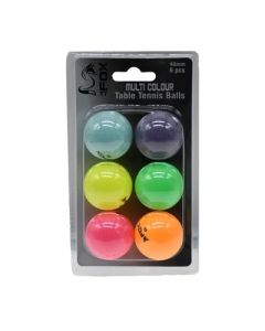 Fox TT Coloured Table Tennis Balls Pack of 6