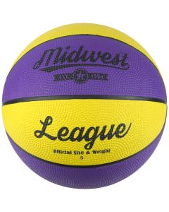 Midwest League Basketball Yellow/Purple Size 5
