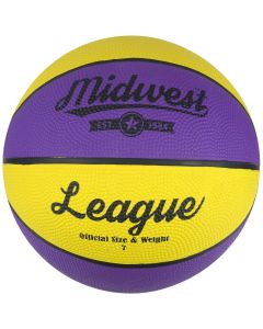 Midwest League Basketball Yellow/Purple Size 7