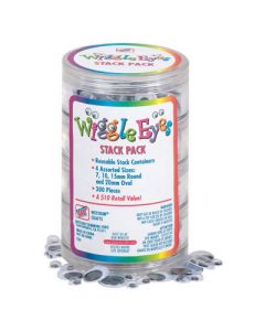 Wiggly Eyes Stack Pack of Black/White Pack of 300