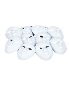 Flock Finish Masks White Pack of 10
