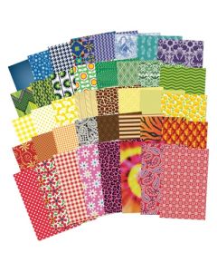 4 x 22cm Assorted Fabric Paper Pack of 200