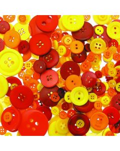 Warm Colour Buttons Assorted Pack of